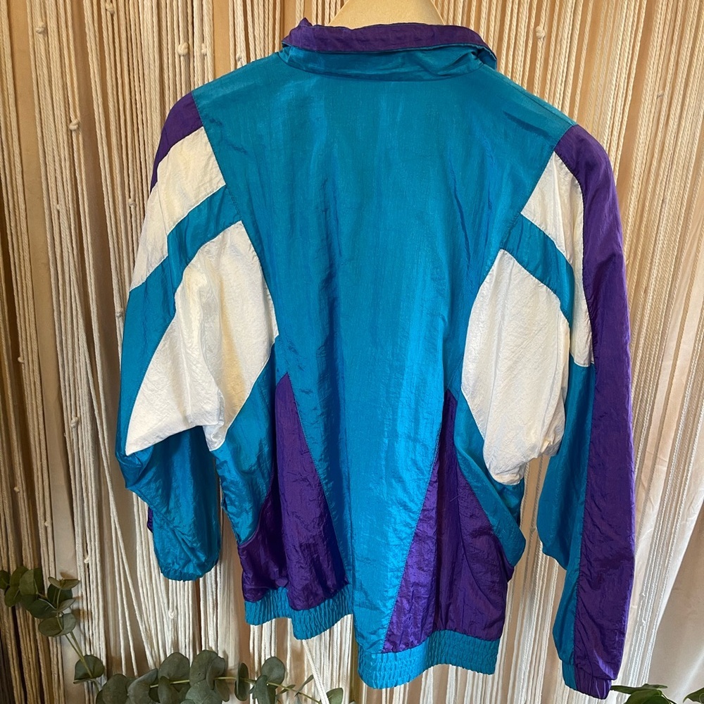 Bold Spirit Vintage Colorblock Windbreaker Jacket windbreaker size L purple blue - Picture 9 of 9